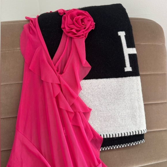 Pink Ruffled Halter Dress - Picture 3 of 3